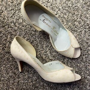 1950s deadstock peep toe heels